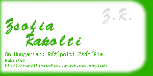 zsofia rapolti business card